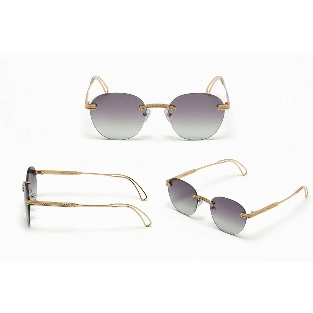 Men Glass Lens Sunglasses Vintage Designer Fashion Round Circle Frame Modern New